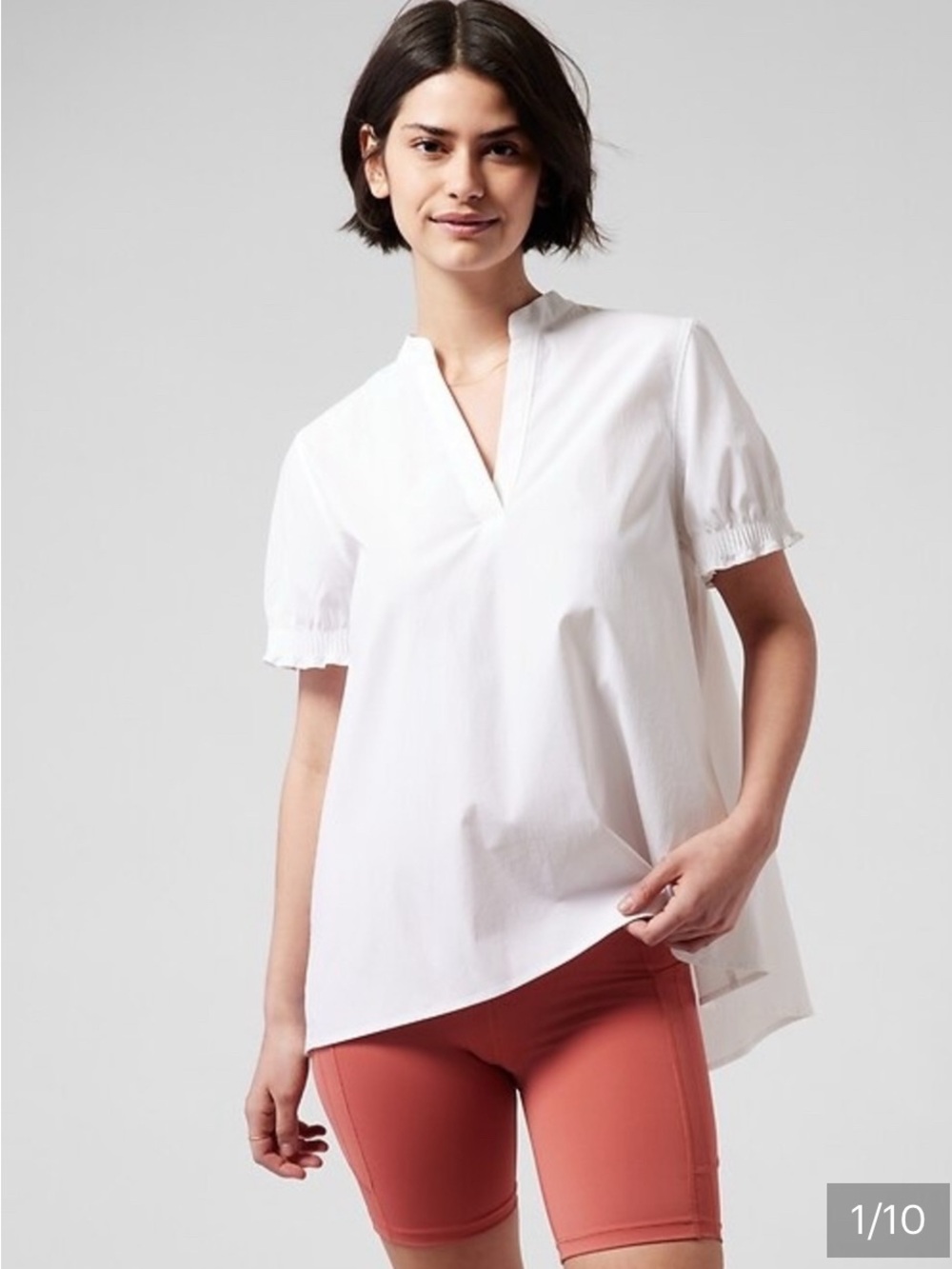 Athleta Levitate Poplin Shirt